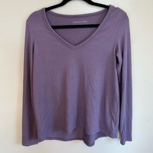 Purple American eagle long sleeve shirt